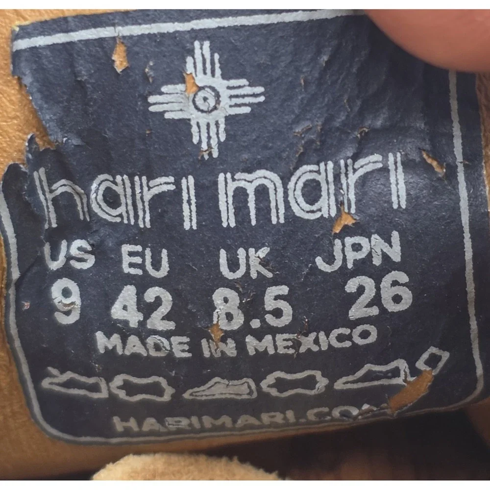Hari Mari  Mens Adobe Brown Waxed Suede  Chukka Desert Boots Size 9US Euro 42